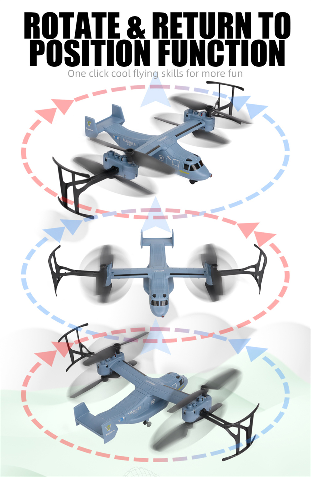 SYMA-V22-Ein-Tasten-Start-Feste-Houmlhe-Stunt-Simulation-Ferngesteuerte-Hubschrauber-Spielzeuge-1992240-5